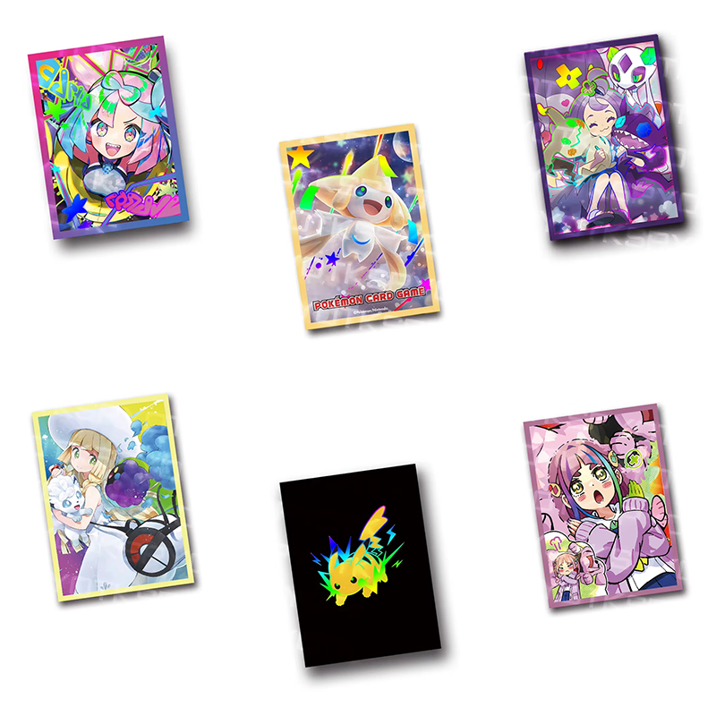 Collector Card Sleeve - 60 Buah/Set 67X92Mm Permainan Pokemon Anime