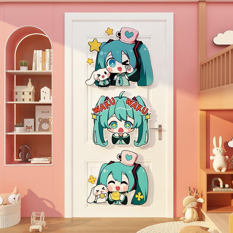 Anime Merchandise From Japan - Stiker Kawaii Hatsune Miku Lukisan Dinding